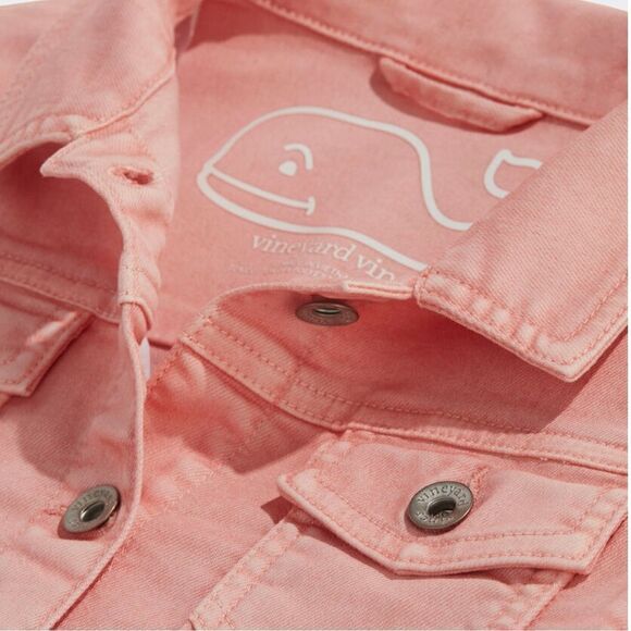 Vineyard Vines Pink Denim Jean Jacket - Picture 3 of 5